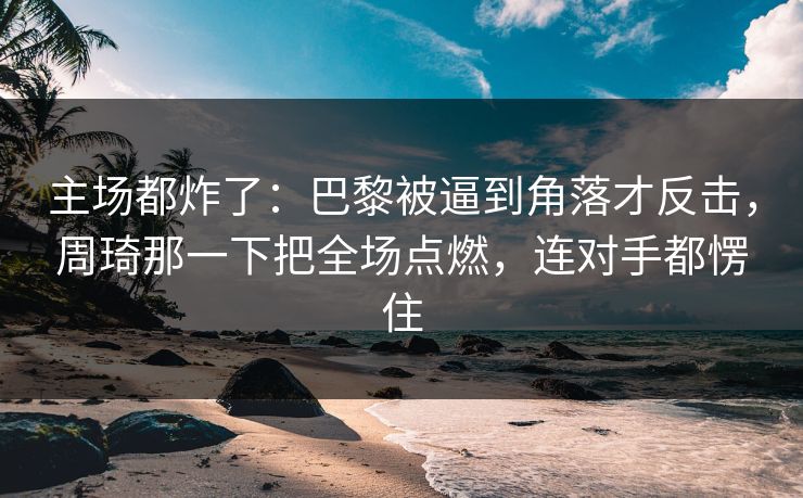 主场都炸了：巴黎被逼到角落才反击，周琦那一下把全场点燃，连对手都愣住  第1张