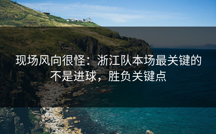 现场风向很怪：浙江队本场最关键的不是进球，胜负关键点  第1张
